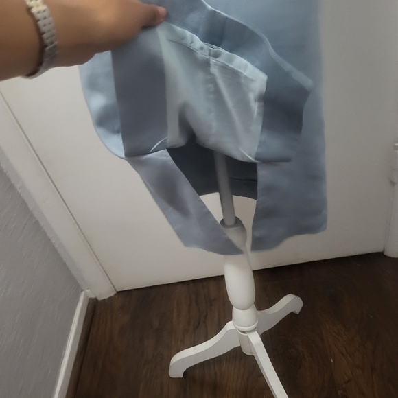 LiLiu Silk Light Blue Sheath Dress 2 XS - Picture 3 of 11